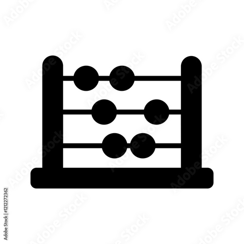 School abacus icon color editable on white background