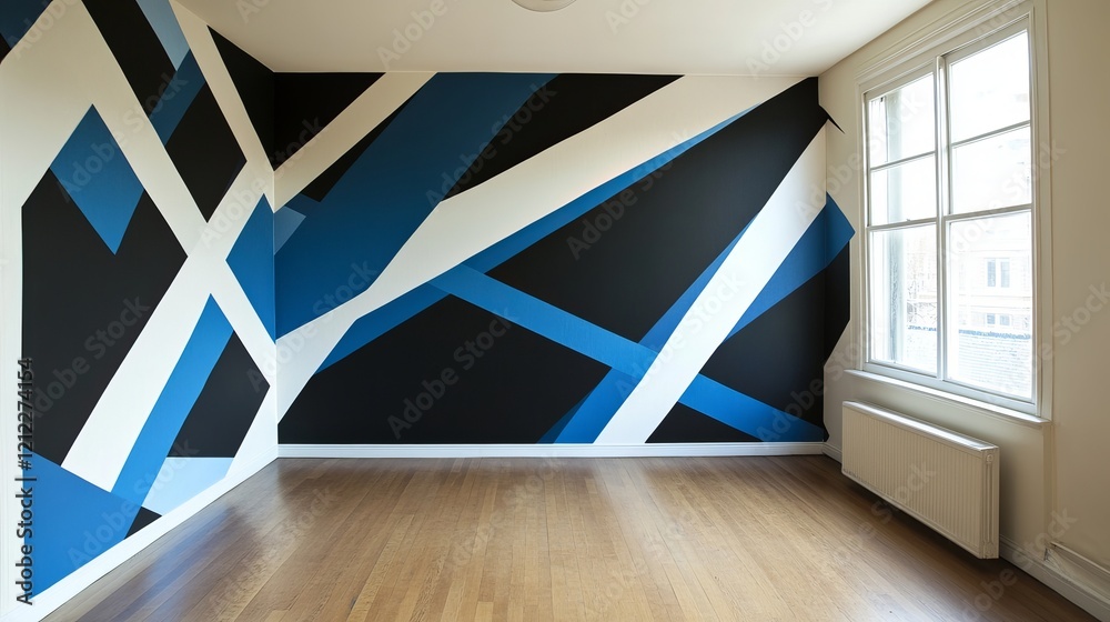 Obraz premium Temporary Wall Decorations Using Tape