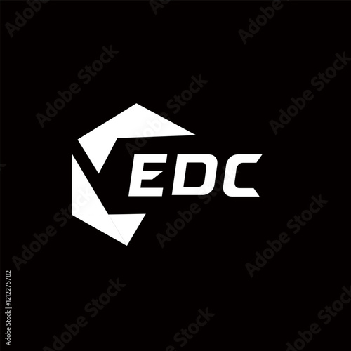 EDC creative minimalist letter logo. EDC unique vector initials alphabet letter logo design