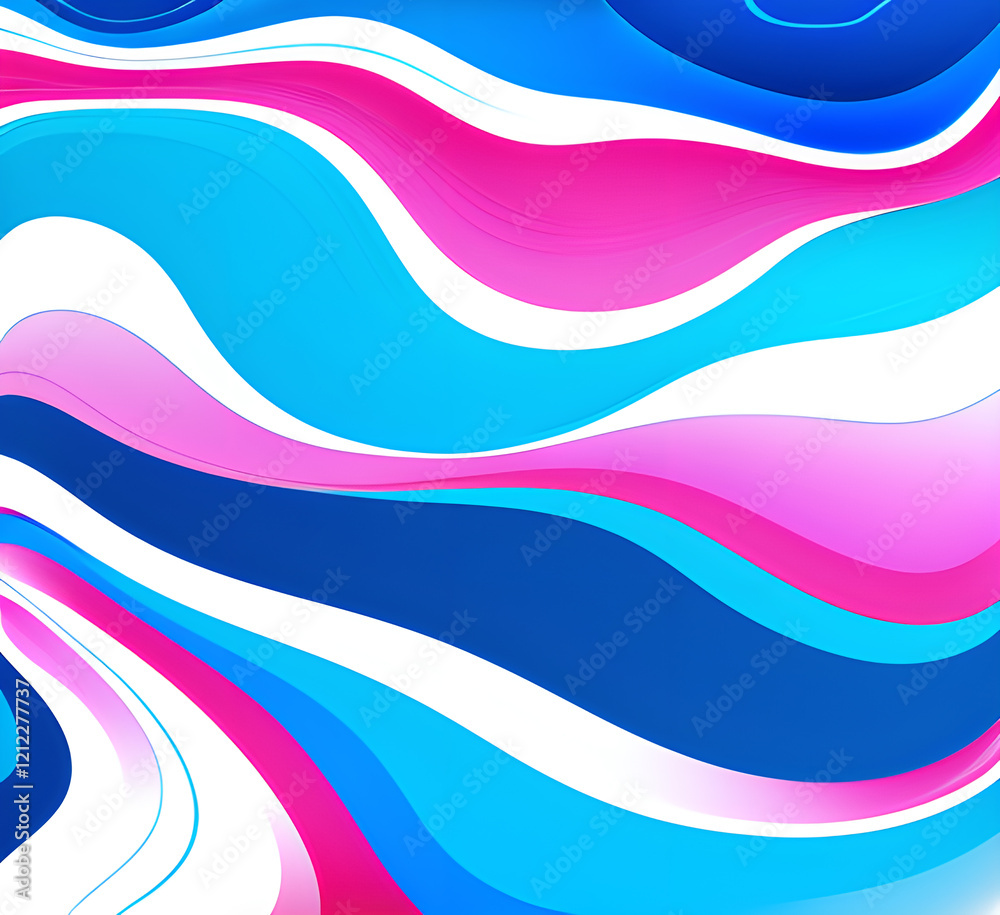Fototapeta premium Abstract waves chape gloving in ultraviolet spectrum. Buttonground for banner, buttkrop or texture for mapping.generative ai