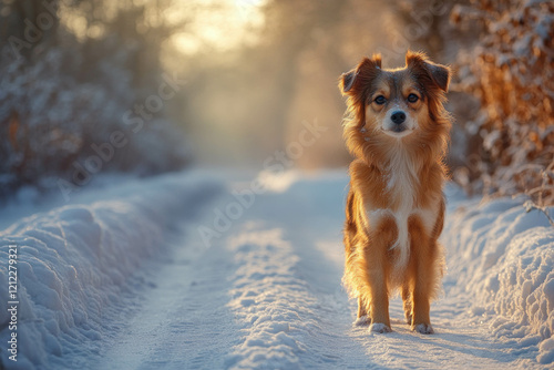 Dog In Winter