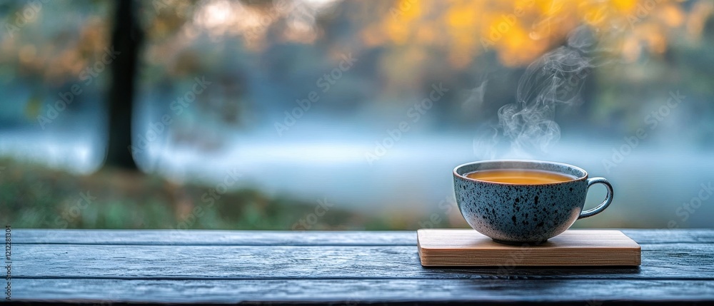 Mindfulness Routine with Herbal Tea Nature Setting Relaxation Tranquil Environment Serene Viewpoint Wellness Concept Mindfulness Routine with Herbal Tea Nature Setting Relaxation Tranquil Environment Serene Viewpoint Wellness Concept