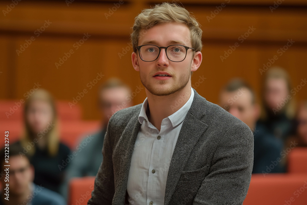 Fototapeta premium Teacher On A Lecture