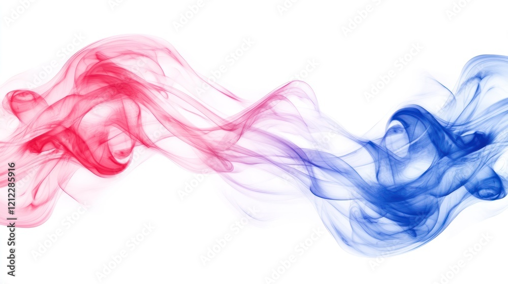 Abstract Swirling Blue and Red Smoke Design Abstract Swirling Blue and Red Smoke Design