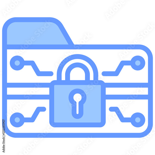 Data Protection Blue Icon