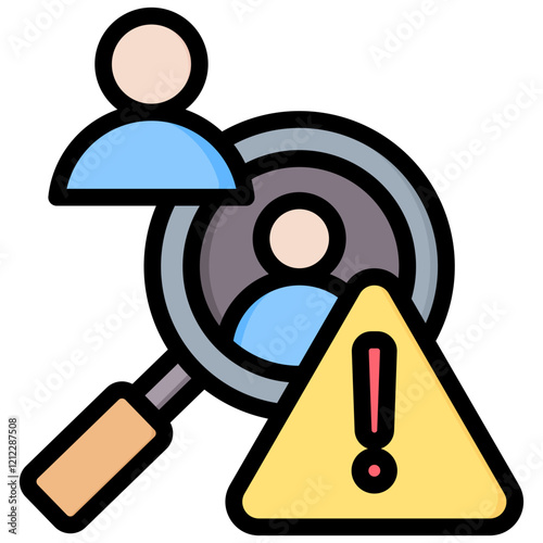 Risk Analysis Outline Color Icon