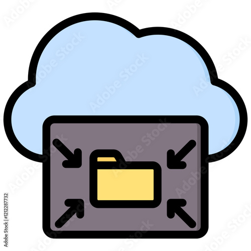 Data Minimization Outline Color Icon