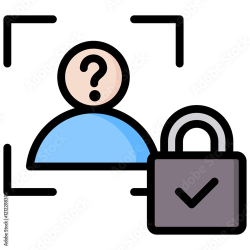 Anonymization Outline Color Icon