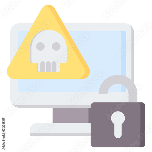 Cyber Attack Flat Icon