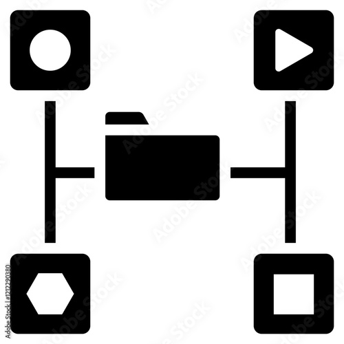 Data Classification Glyph Icon