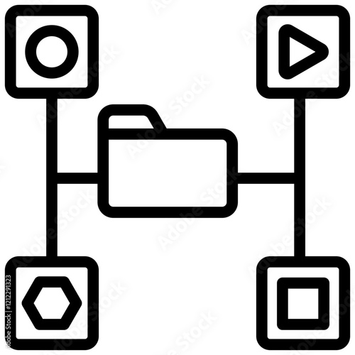 Data Classification Outline Icon