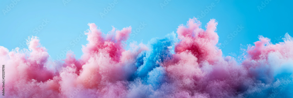 Dreamy Pink and Blue Cloud Formation on a Light Blue Sky Dreamy Pink and Blue Cloud Formation on a Light Blue Sky