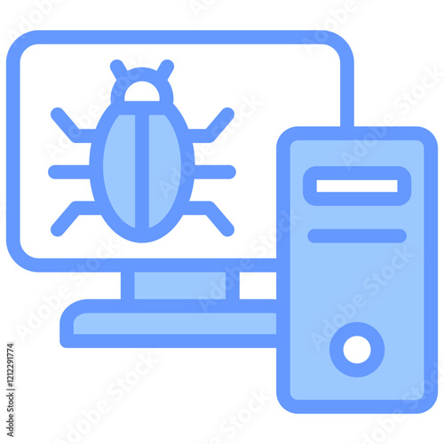 Virus Blue Icon