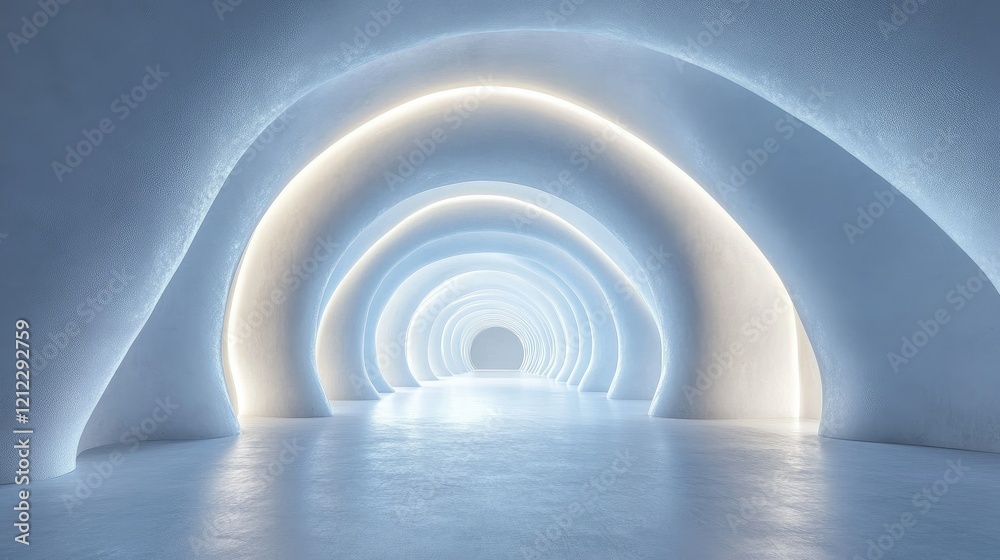 Abstract architecture background, futuristic white arched interior Abstract architecture background, futuristic white arched interior