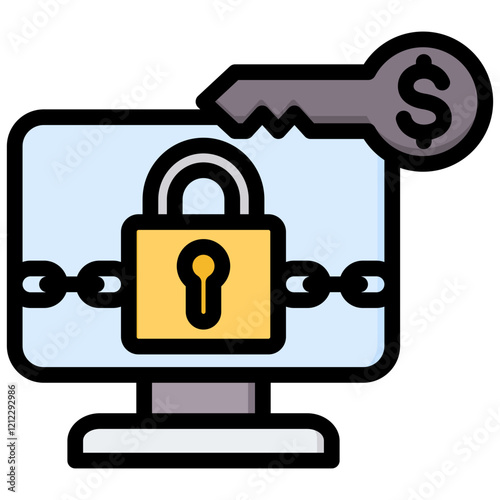 Ransomware Outline Color Icon