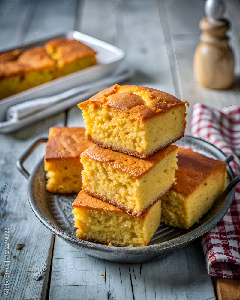 Golden Brown Cornbread. A Delicious Homemade Treat Golden Brown Cornbread. A Delicious Homemade Treat
