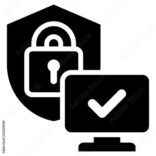 Cyber Hygiene Glyph Icon