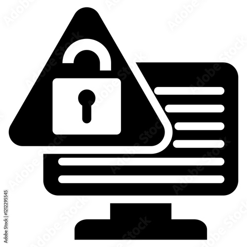 Security Breach Glyph Icon