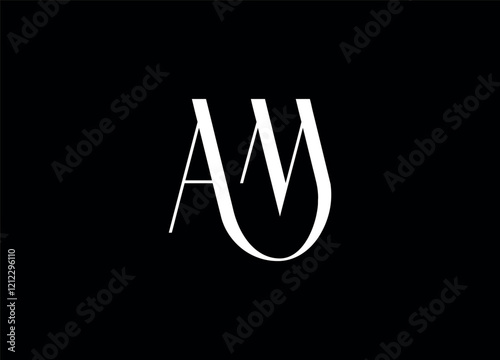 AW logo design vector initial design
