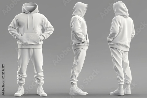 Versatile sportswear design featuring side and front views.