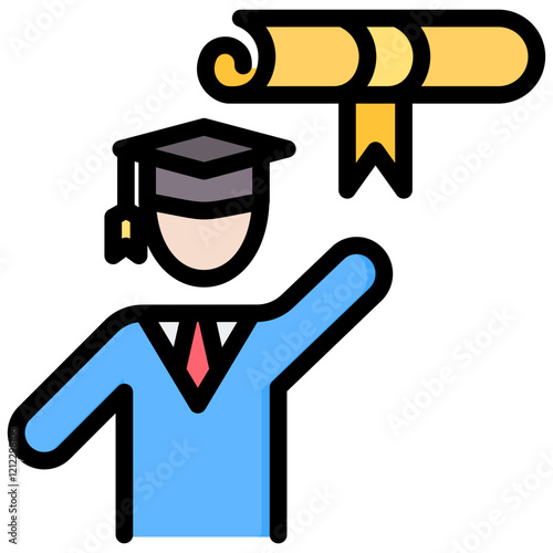 Education Outline Color Icon