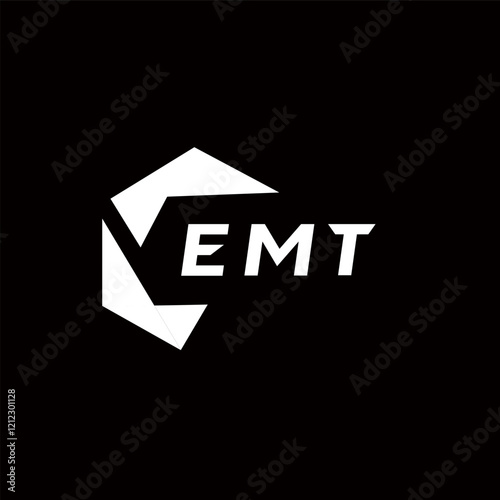 EMT creative minimalist letter logo. EMT unique vector initials alphabet letter logo design