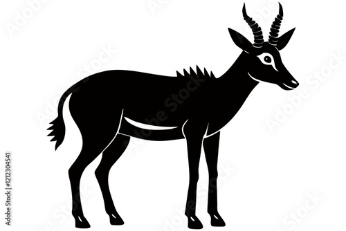 A simple wild animal shap with short spikers cartoon style , vector illustration