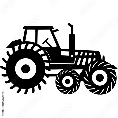 tractor isolated on white