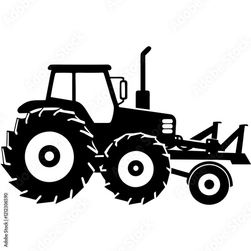 tractor isolated on white