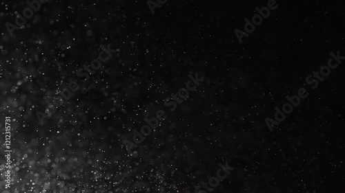 Abstract video with intense particle movement in a strong gust of air. Looks like rain, ash, snowstorm and dust. Realistic video.