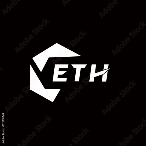 ETH creative minimalist letter logo. ETH unique vector initials alphabet letter logo design