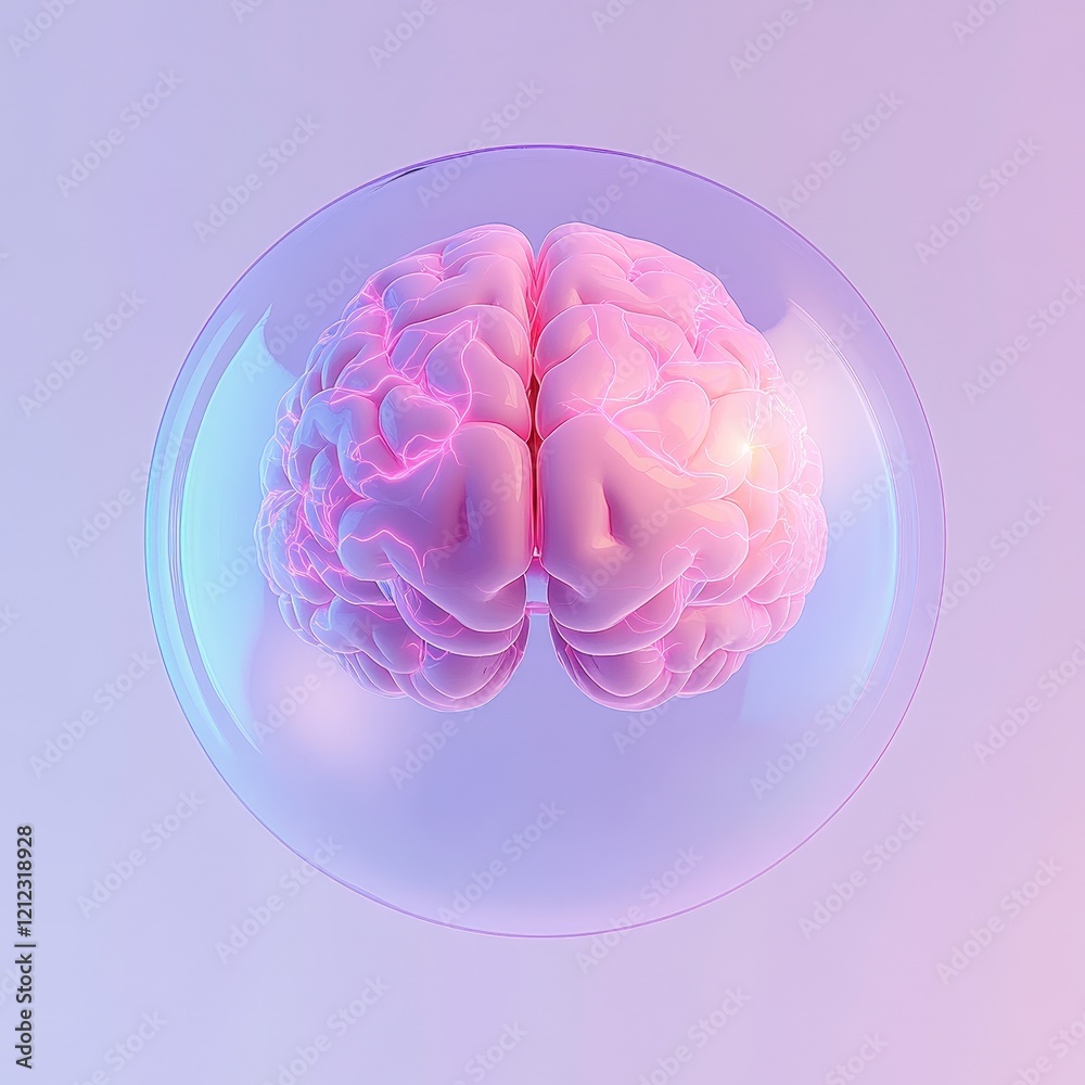 A translucent sphere containing a stylized brain, symbolizing thought and creativity. A translucent sphere containing a stylized brain, symbolizing thought and creativity.