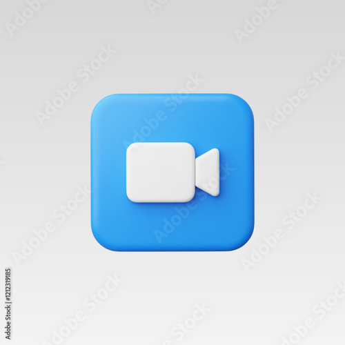 3d Realistic Video Camera icon vector illustration
