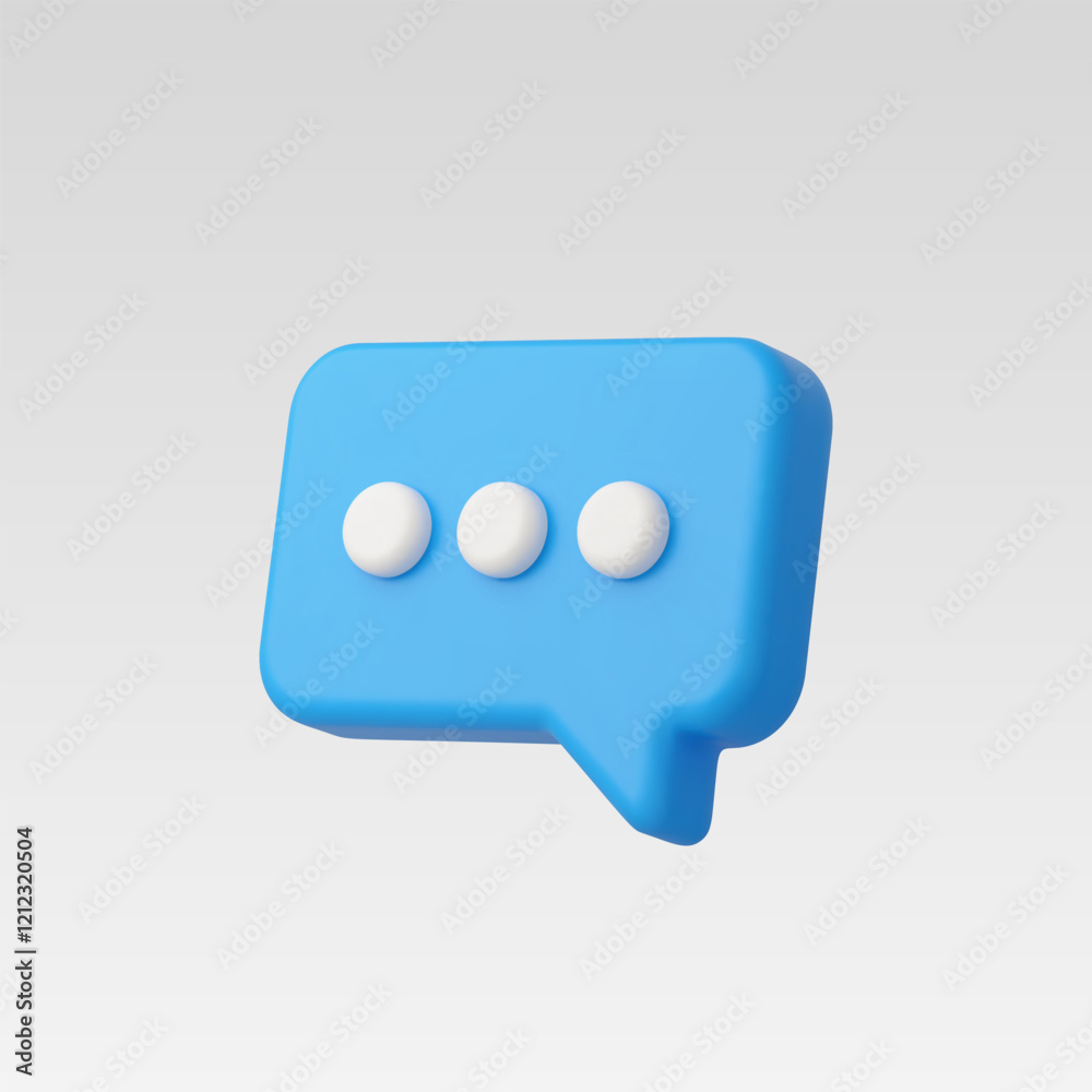 3d Realistic Chat or Message Icon vector illustration 3d Realistic Chat or Message Icon vector illustration