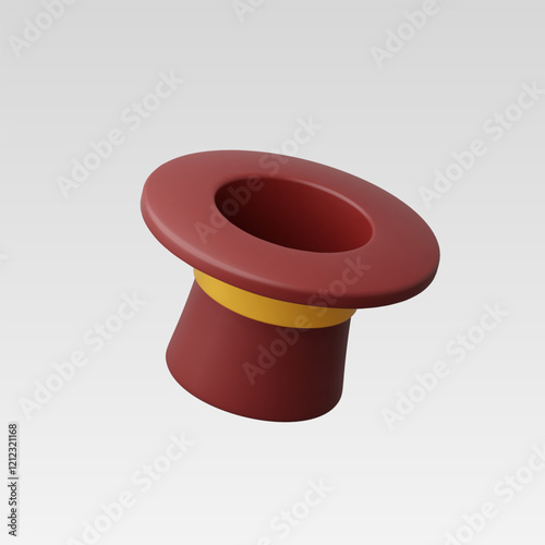 3d Realistic Magic hat icon vector illustration