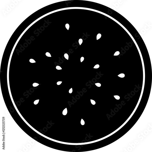 watermelon slice silhouette.
Summer element.
Transparent background.