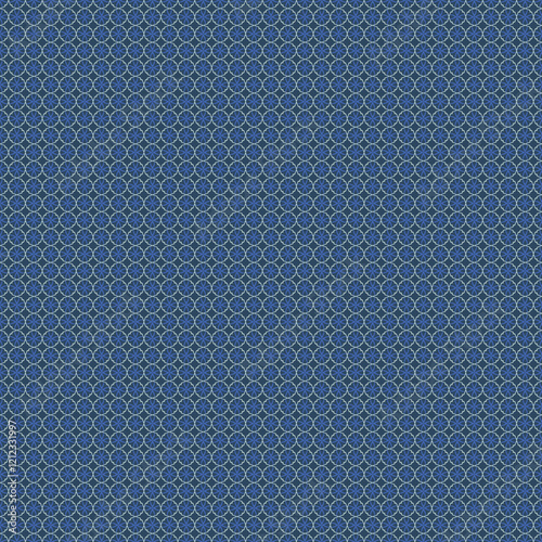 Blue and White Floral Geometric Pattern