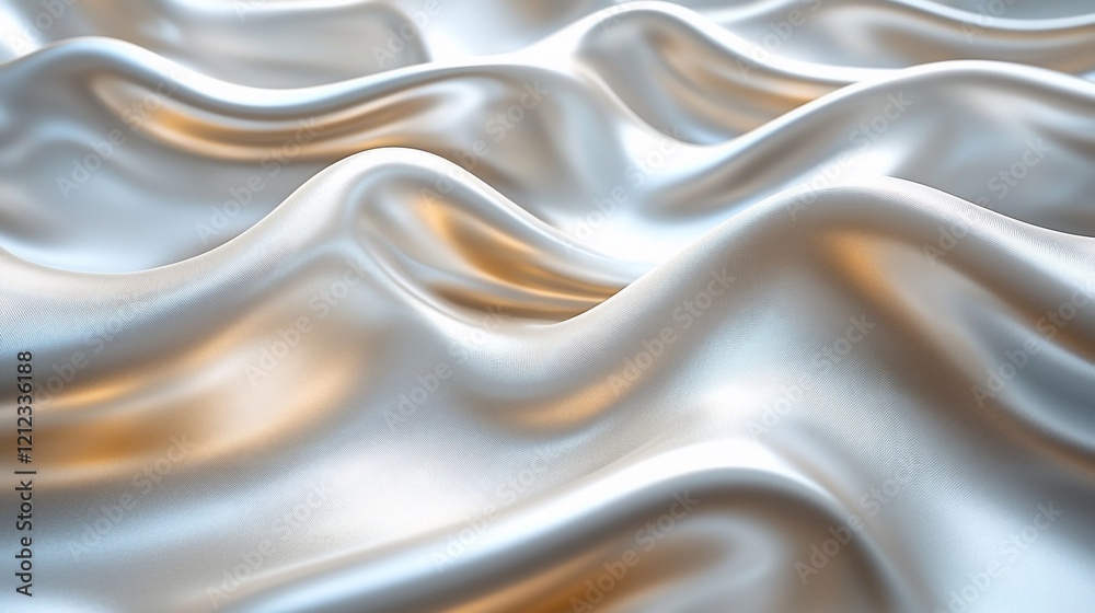 Abstract wavy silver silk fabric texture. Abstract wavy silver silk fabric texture.