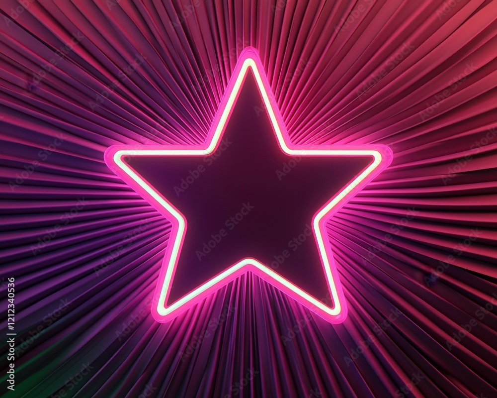 A glowing star shape against a dynamic, colorful background. A glowing star shape against a dynamic, colorful background.