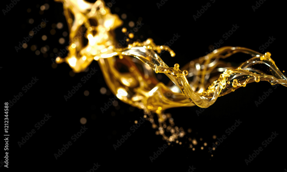 stunning gold splash with fluid motion against black background, creating dynamic and captivating visual effect. shimmering droplets enhance elegance of scene stunning gold splash with fluid motion against black background, creating dynamic and captivating visual effect. shimmering droplets enhance elegance of scene