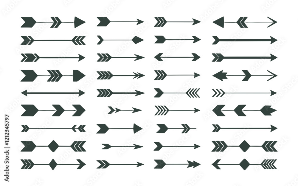 Fotografie vector, vintage, border, divider, design, line, set, frame, element, illustratio
