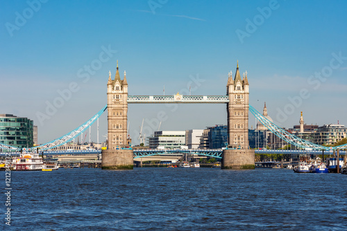 Famous Tower bridge over Thames river, London, UK