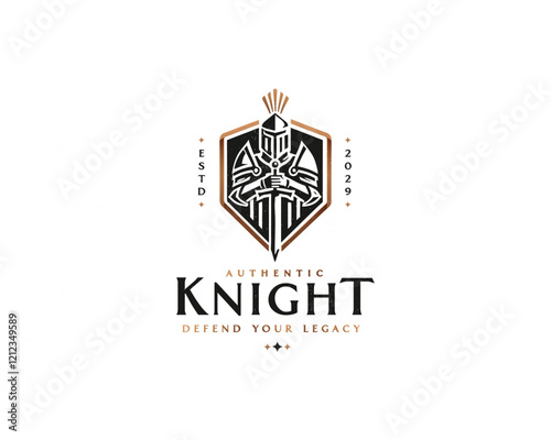 Gaming sword knight guardian logo for team e-sport company