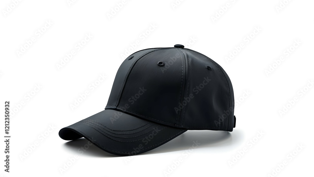 Baseball cap black templates, front views isolated on white background Baseball cap black templates, front views isolated on white background