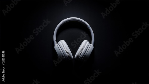 Modern Wireless Headphones on Dark Background – Stylish Audio Technology for Music Lovers