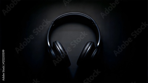 Modern Wireless Headphones on Dark Background – Stylish Audio Technology for Music Lovers