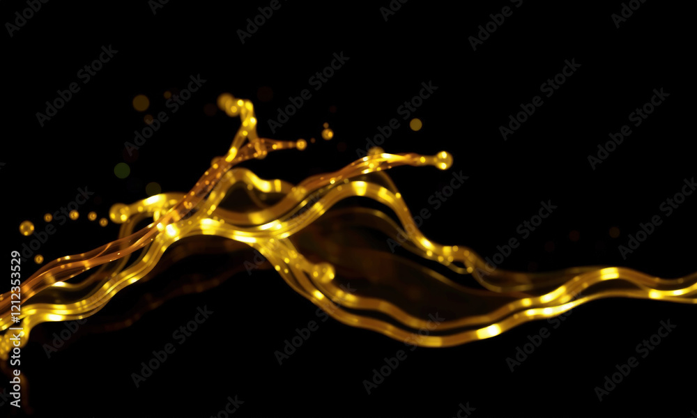 mesmerizing gold splash with fluid movement against black background, creating sense of elegance and luxury. shimmering effect adds depth and allure to composition mesmerizing gold splash with fluid movement against black background, creating sense of elegance and luxury. shimmering effect adds depth and allure to composition