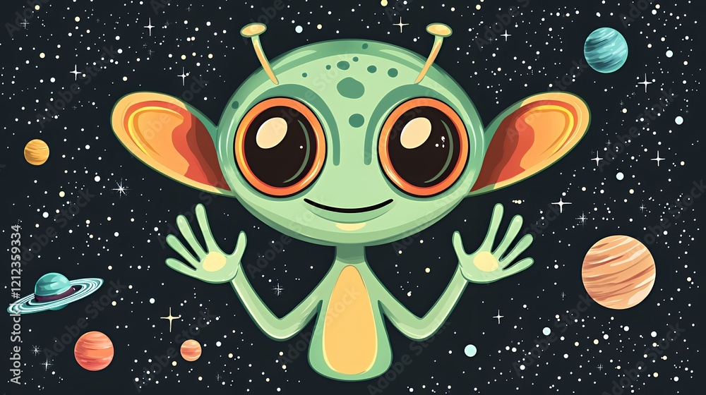 Friendly Alien in Space: A Cartoon Adventure Friendly Alien in Space: A Cartoon Adventure