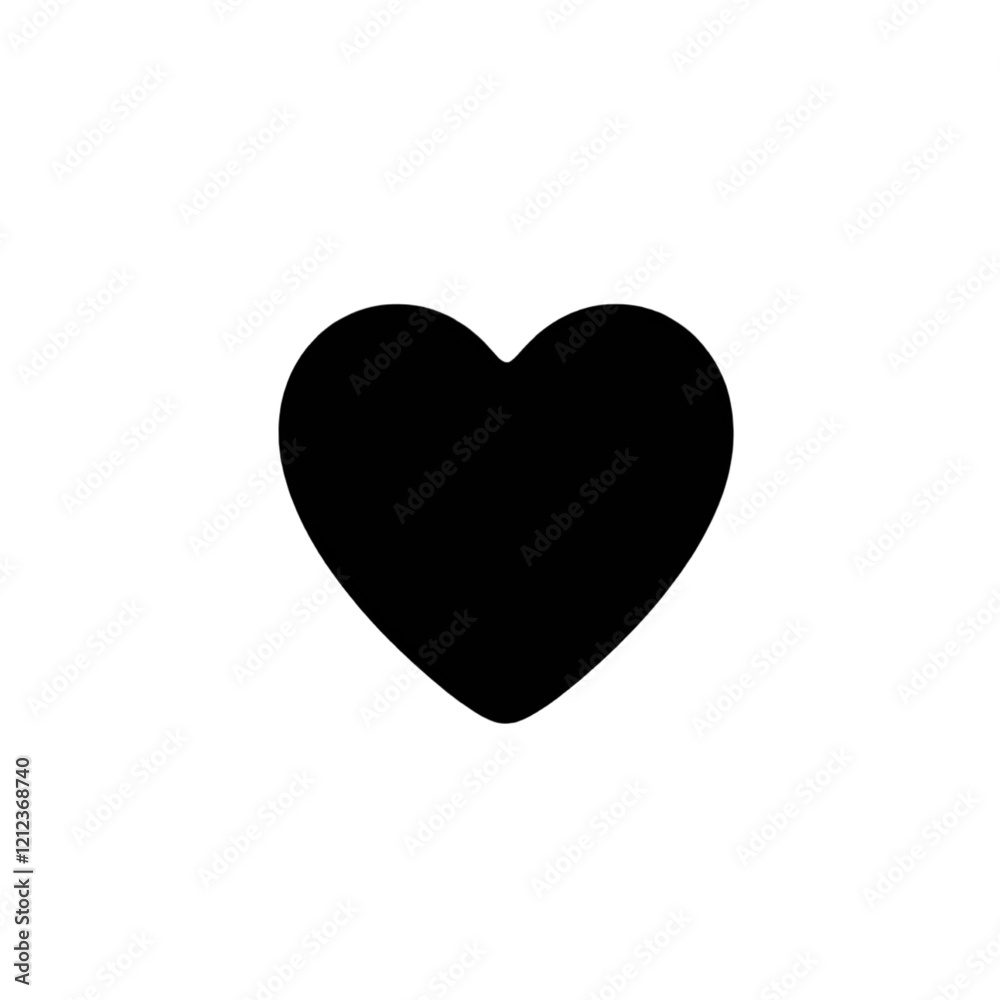 heart shape silhouette icon 