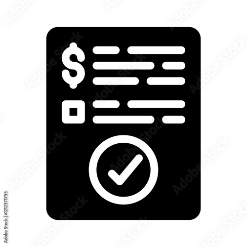 Icon File Approval With Style Glyph